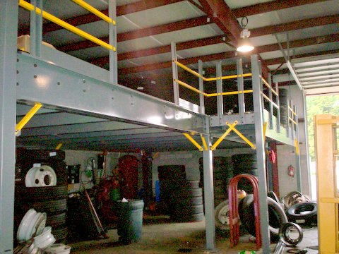 Heavy Duty Mezzanine with Workshop Below 